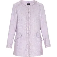 Dreimaster Mantel Mantel Damen heller Lavendel-Glitzer