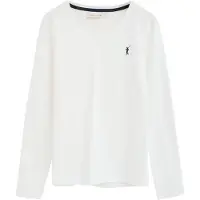 Polo Club Langärmliges T-Shirt weiß mit V-Ausschnitt und Rigby Go Stickerei