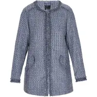 Dreimaster Mantel Mantel Damen Marine Glitzer