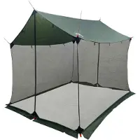 vidaXL Camping-Tarp mit Netzwänden Olivegrün 270 x 210 x 210 cm