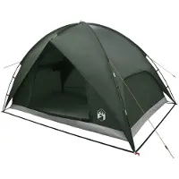 vidaXL Campingzelt mit Regenhaube wasserdicht 4 Personen Olivegrün