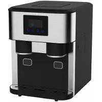 Rosenstein & Söhne Profi-Eiswürfelmaschine mit Crushed Ice & Kaltwasser, XXL-Touchdisplay