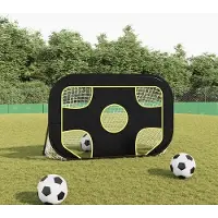 OEM Fußballtor mit Doelwit - Set von 2 - 120x80x80 cm - 2-in-1 Aufklappbares Fußballnetz - Für Genauigkeitstraining & Spiel - Mit Tragebeutel