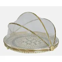 Kitchen Goods & More Speise-Abdeckhaube in Beige/ Grün - (H)24 x Ø 40 cm - onesize