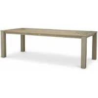 Casa Padrino Luxus Gartentisch Grau 240 cm - Teakholz Garten Esstisch - Garten Möbel