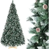 StarTech.com Weihnachtsbaum 150 cm - Künstlicher Tannenbaum - Kanadische Optik - Mit Schnee und Zapfen - Dicht und Voluminös - Grün