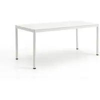 KAWOLA Gartentisch LONGA Outdoor Keramik hellgrau Gestell Aluminium 180x90 cm
