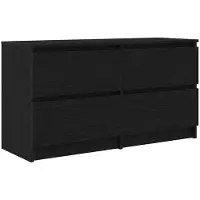 vidaXL TV-Schrank Schwarz 100x35x54 cm Holzwerkstoff
