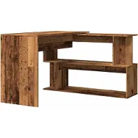 vidaXL Eckschreibtisch Altholz-Optik 200,5x50x76 cm Holzwerkstoff