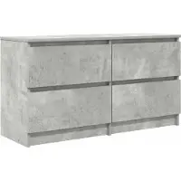 vidaXL TV-Schrank Betongrau 100x35x54 cm Holzwerkstoff