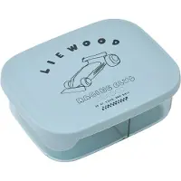 Liewood Brotdose - Silikon/Stahl - Arthur - Race Cars/Strand Blu - - One Size - Brotdosen