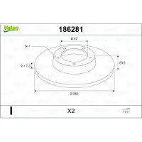 Valeo Bremsscheibe 186281