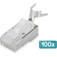 Assmann CAT 6A Modularstecker, 8P8C, geschirmt für Volldraht AWG 22-23, 100 Stück