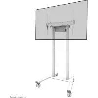 NeoMounts Mobiler Monitorständer FL55-875WH1 MOVE Lift, für 1 Display bis 100"/110 kg, höhenverstellbar, Kabelkanal, Hardwarefach, weiß