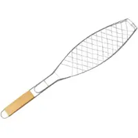 Wella Grillkorb zum Braten Von Fisch im Freien, Grillfisch-Clip, Gemüse, Flexibel, Antihaftbeschichtet, Grillwerkzeug, Tragbarer Grill Aus Netzgewebe