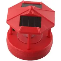 Jojomino Solarbetriebener LED-Leuchtturm, Um 360 Grad Drehbare Lampe, LED-Solarleuchtturm, Landschaftswegbeleuchtung, Garten-Außendekoration A