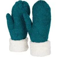 StyleBREAKER Fäustlinge "Strickhandschuhe Fäustlinge mit Rauten Muster und Fleece" 1 Stk.