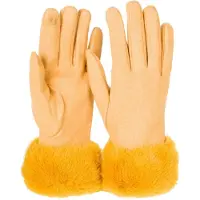 StyleBREAKER Fleecehandschuhe "Unifarbene Touchscreen Handschuhe mit Kunstfell" 2 Stk.