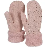 StyleBREAKER Fäustlinge "Strickhandschuhe Fäustlinge mit Strass und Perlen" 2 Stk.