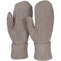 StyleBREAKER Fäustlinge "Strick Fäustlinge mit gemustertem Bund", Damen, grau, Obermaterial: 100% Polyacryl PAN., Modisch, Handschuhe Fäustlinge