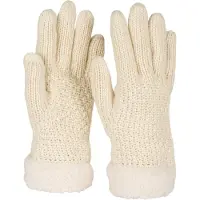 StyleBREAKER Strickhandschuhe "Strickhandschuhe mit Perlmuster und Fleece" 1 Stk.