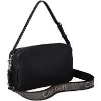 Calvin Klein WEBBING 2X STRAP LG CAMERA BAG Damen Tasche Schwarz : Größe - UNICA Größe: UNICA