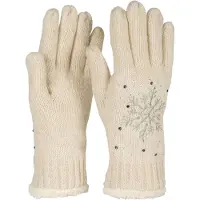 StyleBREAKER Strickhandschuhe "Strickhandschuhe mit Schneeflocke, Strass und Fleece" 1 Stk.
