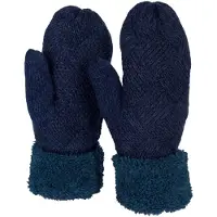 StyleBREAKER Fäustlinge "Strickhandschuhe Fäustlinge mit Rauten Muster und Fleece" 1 Stk.