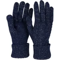 StyleBREAKER Strickhandschuhe "Strick Handschuhe mit Zopfmuster und Metallic Faden" 1 Stk.