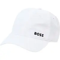 Boss green Fitted Cap "Lach-RS", Herren, weiß (natural 101), Web, Kunstfaser, unifarben, Caps Fitted Cap, Technical Sport Ripstop, UV-Protection, Weite verstellbar, unisex