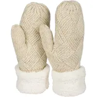 StyleBREAKER Fäustlinge "Strickhandschuhe Fäustlinge mit Rauten Muster und Fleece" 1 Stk.