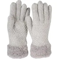 StyleBREAKER Strickhandschuhe "Strickhandschuhe mit Perlmuster und Fleece" 1 Stk.