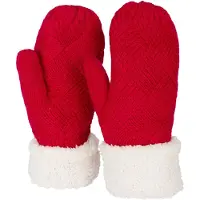 StyleBREAKER Fäustlinge "Strickhandschuhe Fäustlinge mit Rauten Muster und Fleece" 1 Stk.