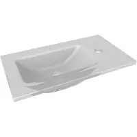 Fackelmann Glasbecken Gäste-WC / Waschtisch aus Glas / Maße (B x H x T): ca. 45 x 10 x 25 cm / hochwertiges Waschbecken fürs Badezimmer / Farbe: Weiß / Breite: 45 cm
