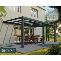 Canopia By Palram Aluminium Terrassenüberdachung Stockholm Anthrazit 341x588x324 cm