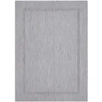 KADIMA DESIGN Terrassenteppich Unifarben Robust Waschbar Strapazierfähig | Läufer Silber 80x250 cm Terrasse Garten Schadstoff | ALSTER –