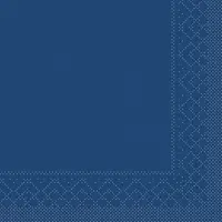 Mank Serviette Tissue in Royalblau, 33 x 33 cm, 1/4 Falz, 100 Stück