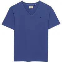 Superdry Classic Cotton Linen Vee Kurzarm-t-shirt Mit V-ausschnitt