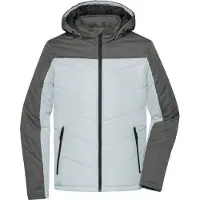 James & nicholson Sportliche Winterjacke mit Kapuze silver/anthracite-melange, Gr. L