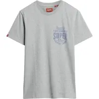 Superdry für Herren. M1011980A T-Shirt mit grauer Copper Label Grafik auf der Brust (XXL), Lässig, Baumwolle, Kurzarm