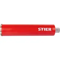 Stier Nass-Diamantbohrkrone, Ø 200 mm, 1 1/4 Zoll Aufnahme, Nutzlänge 410 mm, effektiv für Stahlbeton, Natur- und Kunststein, präzises und sauberes Bohren