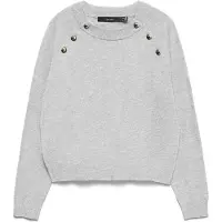 Vero Moda Vmhappy Ls O-Neck Button Pullover Boo