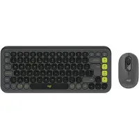 Logitech Pop Icon Combo, Kabellos, Bluetooth, Scherenschalter, QWERTY, Graphit, Maus enthalten