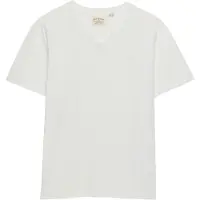 Superdry Classic Cotton Linen Vee Kurzarm-t-shirt Mit V-ausschnitt