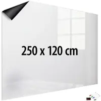 INFACTORY Magnetische Whiteboard-Folie, selbstklebend, 4 Marker, 250 x 120 cm