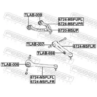FEBEST 6724-MSFLFL Querlenker Vorne Unten Links für TESLA Model S (5YJS)