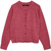 Vero Moda Strickjacke "VMFIONA LS SHORT BUTTON CARDIGAN GA BOO" mit Wolle und Stretch