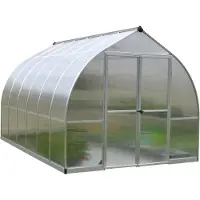 NSH Nordic Aluminium Gewächshaus Bella 812 Silber 367x244x219 cm