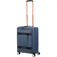 American Tourister mit Laptopfach Hello Cabin Spinner 55 / 20 Exp Coated Trolley Navy / Orange dunkelblau