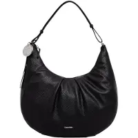 Calvin Klein ENGRAVED HW MEDIUM SHOULDER BAG Damen Tasche Schwarz : Größe - UNICA Größe: UNICA